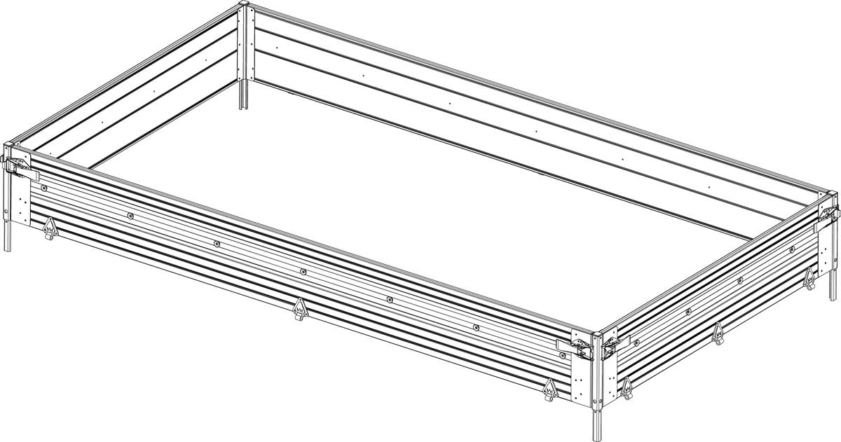 Komplet za povišanje stranic, aluminij 35 cm